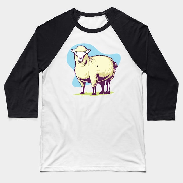 Perfect Sheep Baseball T-Shirt by Anandariki